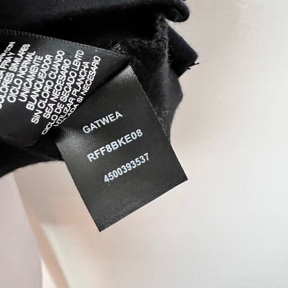 Kenneth Cole Rugby Polo Shirt MEDIUM Mens 1/4 Zip Black Gray Short Sleeve Tipped - Picture 9 of 9